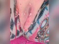 BBW rips open leggings to pour hot wax all over her pretty pussy and orgasms hard
