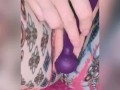 BBW rips open leggings to pour hot wax all over her pretty pussy and orgasms hard