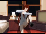 3D HENTAI Kurisu Makise gets fucked in the room (Steins Gate)