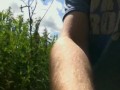 Quick outdoor wank while cycling from work