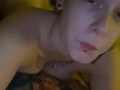 Hitting the blunt while getting my ass and pussy ate