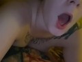 Hitting the blunt while getting my ass and pussy ate