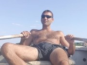 Nice weather for swimming in the river.