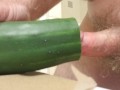 Fucking a cucumber (Cum)
