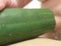 Fucking a cucumber (Cum)