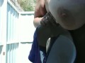 Big boobs outdors. Hot blondy milf