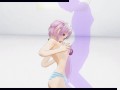 3D HENTAI Neptunia caresses a dick with her breasts and makes you cum