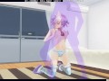 3D HENTAI Neptunia caresses a dick with her breasts and makes you cum