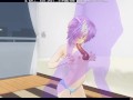 3D HENTAI Neptunia caresses a dick with her breasts and makes you cum