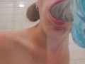 Cam Cutie Shows Off Long Tongue In Kinky Spit Show