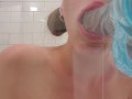 Cam Cutie Shows Off Long Tongue In Kinky Spit Show