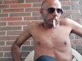 FUNBOYY SOLO SERIES-  Stripping down and big cock play while I smoke on hotel balcony 