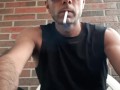 FUNBOYY SOLO SERIES-  Stripping down and big cock play while I smoke on hotel balcony 
