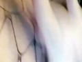 Wet goth pussy in fishnets 