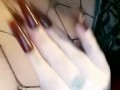 Wet goth pussy in fishnets 