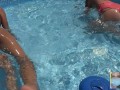 Unpredictable Ass Whirlpool. 2 Hot Chicks in bikinis create manmade hazard. Men . Don't swim.!!!!!