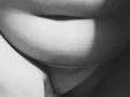 Fucking my pussy up close (black & white version)