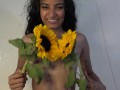 Will you fuck my armpits? Topless Sunflower Asian Girl Shows Off Armpits