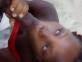 On The Beach Ebony Worried About Getting Caught Gave Sloppy Head Blowjob Deepthroat - Mastermeat1