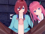 The Quintessential Quintuplets POV Threesome Sex with Miku and 