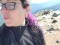 Sweaty Pussy Pissing At the Summit