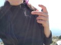 Sweaty Pussy Pissing At the Summit
