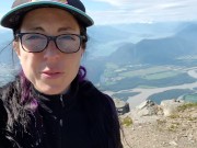 Sweaty Pussy Pissing At the Summit