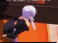 3D HENTAI Yuzuki Yukari Lets Cum In Her Pussy