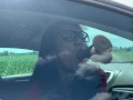 I Got Horny While Driving So I Stop To Fuck My Dildo In The Car For A Bit