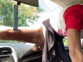 I Got Horny While Driving So I Stop To Fuck My Dildo In The Car For A Bit