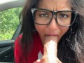 I Got Horny While Driving So I Stop To Fuck My Dildo In The Car For A Bit