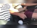 Подрочила в машине.Секс на природе.Кончил внутрь.