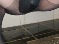 Pissing in stockings