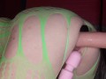 Creamy Squirty Orgasms during DP training
