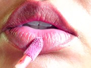 Pink Lips: Light Lip Gloss Fetish