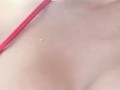 Flashing nipple at the beach 