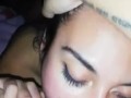 Eating babe's hairy pussy non stop until she fills my mouth with her cum