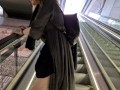 First-time voyeur plays with her pussy in an Amsterdam Metro Station