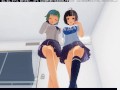 3D HENTAI POV Earth-chan and Moon-chan give you a blowjob