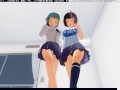 3D HENTAI POV Earth-chan and Moon-chan give you a blowjob