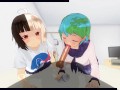 3D HENTAI POV Earth-chan and Moon-chan give you a blowjob