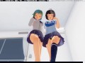 3D HENTAI POV Earth-chan and Moon-chan give you a blowjob