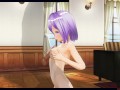 3D HENTAI cute teen cute girl breastfeeding cock
