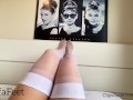 JOI With kiffa’s white stockings and black nails - Naughty JOI