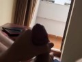 Window flash and cum for maid 