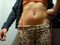 lashes on my belly my sagging belly moves sexy my stomach is excited by the movements of my skin