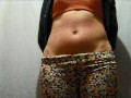 lashes on my belly my sagging belly moves sexy my stomach is excited by the movements of my skin