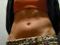 lashes on my belly my sagging belly moves sexy my stomach is excited by the movements of my skin