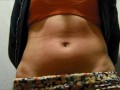 lashes on my belly my sagging belly moves sexy my stomach is excited by the movements of my skin
