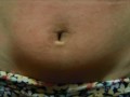 lashes on my belly my sagging belly moves sexy my stomach is excited by the movements of my skin
